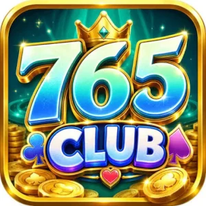 765 Club APK icon, a gold crown over blue 765 Club letters, version 3.0.1