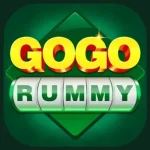 Gogo Rummy APK icon, a double G in bright green, version 1.0.7