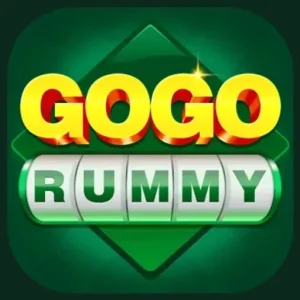 Gogo Rummy APK icon, a double G in bright green, version 1.0.7