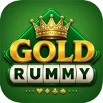 Gold Rummy APK icon, gold bars behind a playing card, version 5.6.4