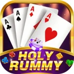 Holy Rummy 2.0.4 APK icon Holy Rummy APK icon, gold HOLY RUMMY letters over a card fan, version 2.0.4