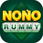 Nono Rummy APK icon, a pink wheel beside NONO letters, version 1.0.3