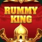 Rummy King APK icon, a crown and sword on red, version 1.7.0