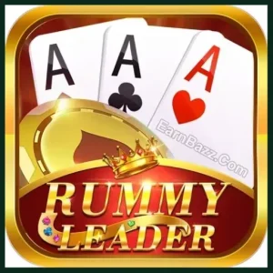 Rummy Leader APK icon, a gold trophy over a green table, version 1.5.0