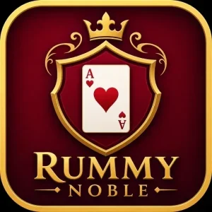 Rummy Noble APK icon, a navy crest with a gold N, version 3.8.2