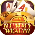 Rummy Wealth APK icon, a green wealth crest, version 10.7.6